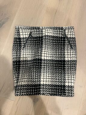 NWT Haute Hippie Black & White Houndstooth Pencil Skirt